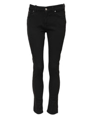 Dolce & Gabbana Black Cotton Skinny Mid Waist Denim Jeans - IT38 | XS - Jeans