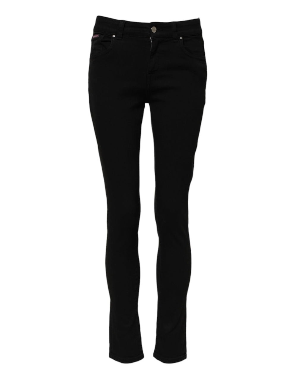 Dolce & Gabbana Black Cotton Skinny Mid Waist Denim Jeans - IT38 | XS