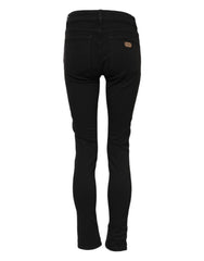Dolce & Gabbana Black Cotton Skinny Mid Waist Denim Jeans - IT38 | XS