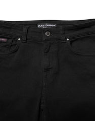 Dolce & Gabbana Black Cotton Skinny Mid Waist Denim Jeans - IT38 | XS