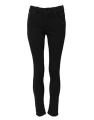Dolce & Gabbana Black Cotton Skinny Mid Waist Denim Jeans - IT38 | XS