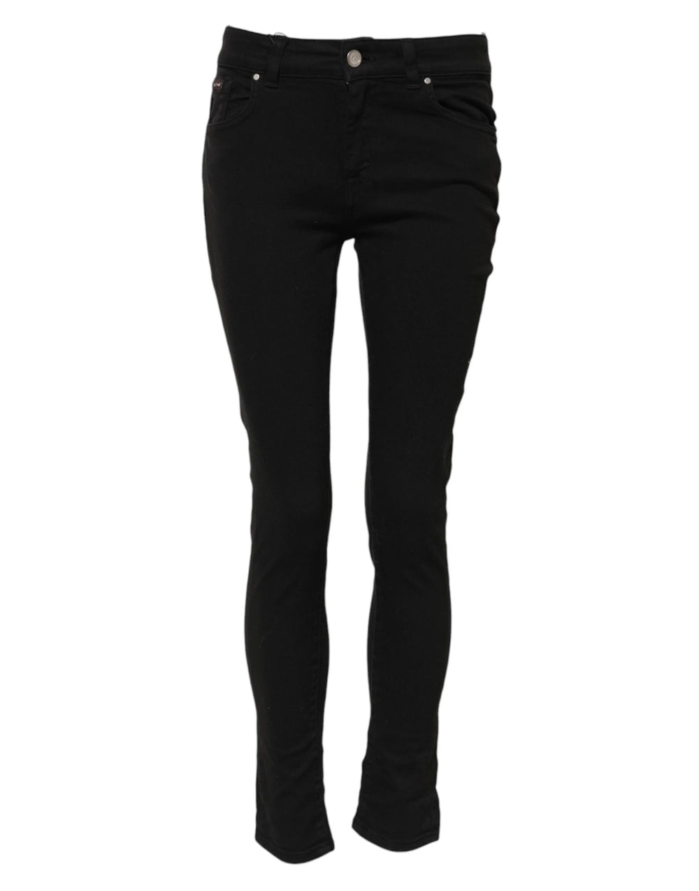Dolce & Gabbana Black Cotton Skinny Mid Waist Denim Jeans - IT38 | XS - Jeans