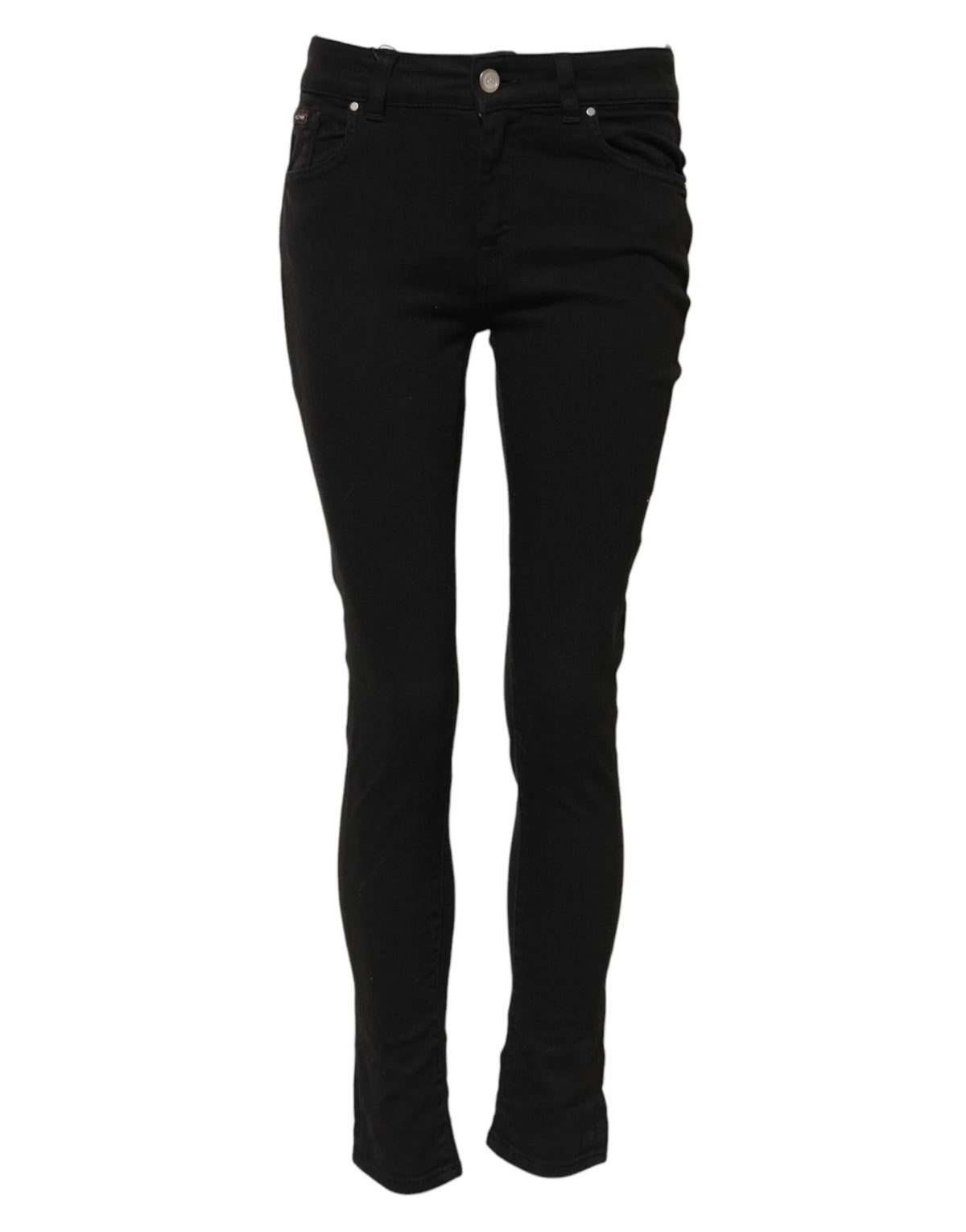 Dolce & Gabbana Black Cotton Skinny Mid Waist Denim Jeans - IT38 | XS - Jeans