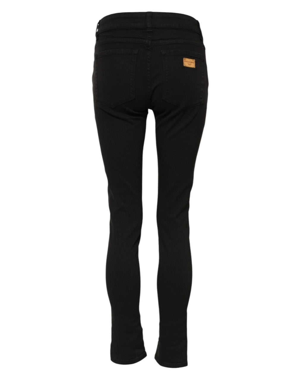 Dolce & Gabbana Black Cotton Skinny Mid Waist Denim Jeans - IT38 | XS - Jeans