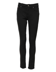 Dolce & Gabbana Black Cotton Skinny Mid Waist Denim Jeans - IT40|S