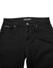 Dolce & Gabbana Black Cotton Skinny Mid Waisted Denim Jeans - IT40|S