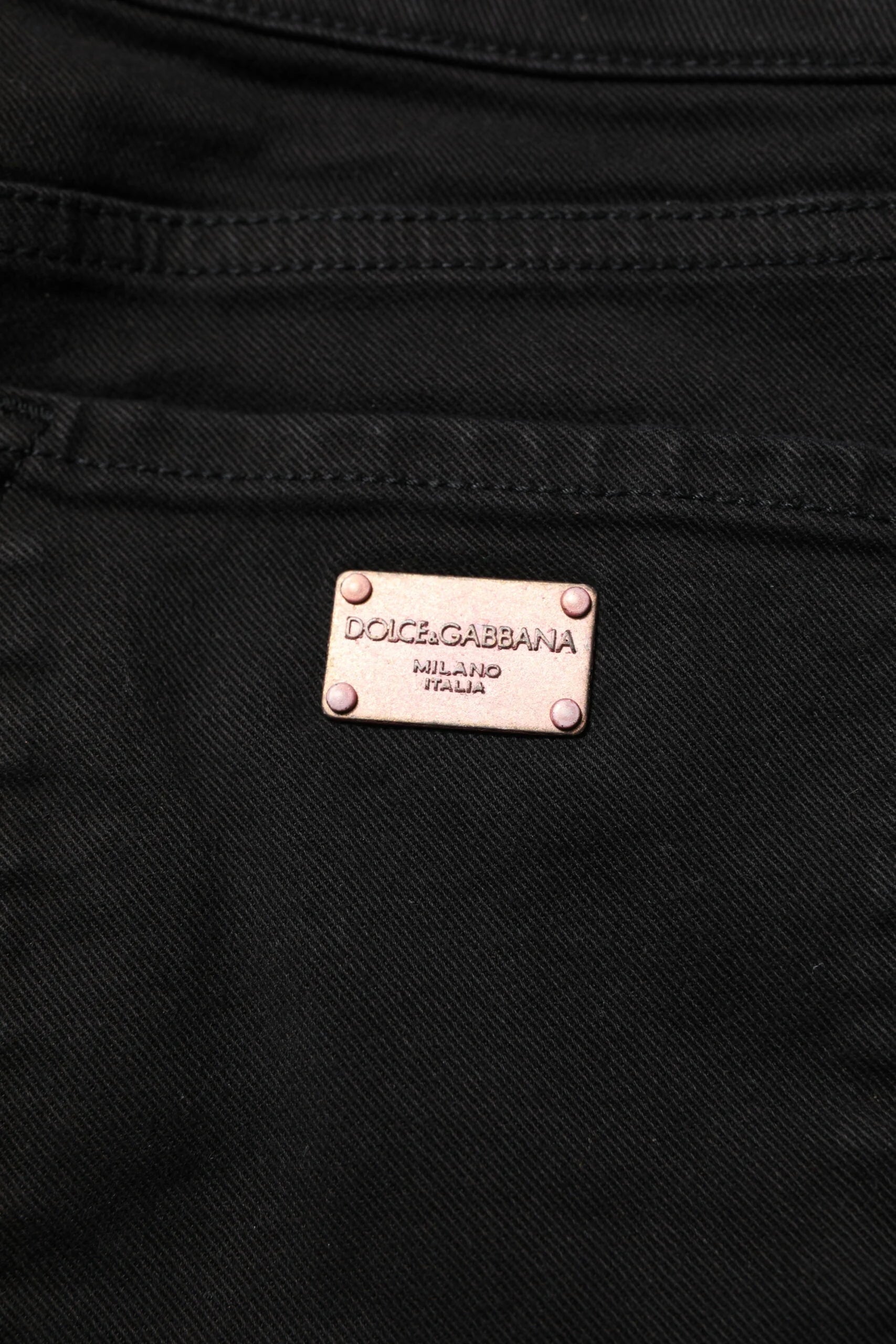Dolce & Gabbana Black Cotton Skinny Mid Waisted Denim Jeans - IT40|S