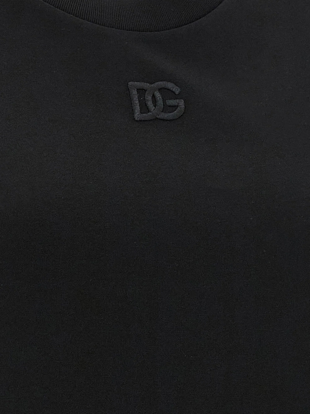Dolce & Gabbana Black Cotton Sleeveles T-Shirt - IT42