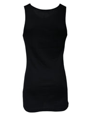 Dolce & Gabbana Black Cotton Sleeveless Round Neck Tank T-shirt - IT50 | L - Tank Tops