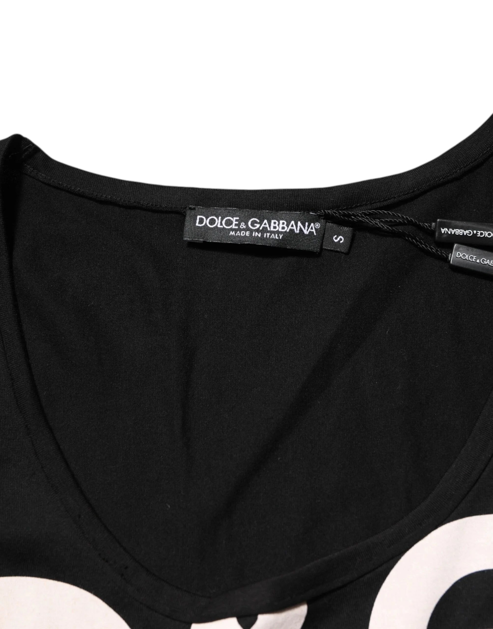 Dolce & Gabbana Black Cotton Sleeveless Tank Top DG Logo Men T-shirt - S - Tank Tops