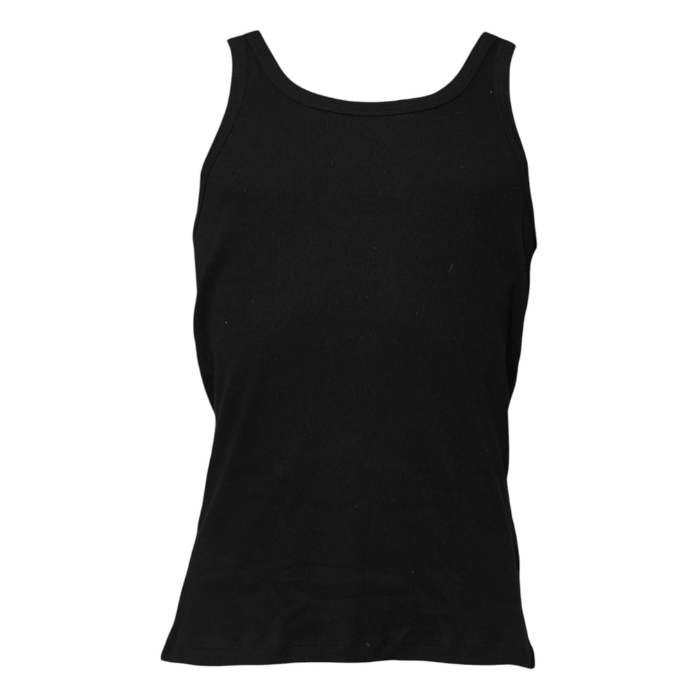 Dolce & Gabbana Black Cotton Sleeveless Underwear Tank T-shirt - IT7 | XL - Men’s Undershirts