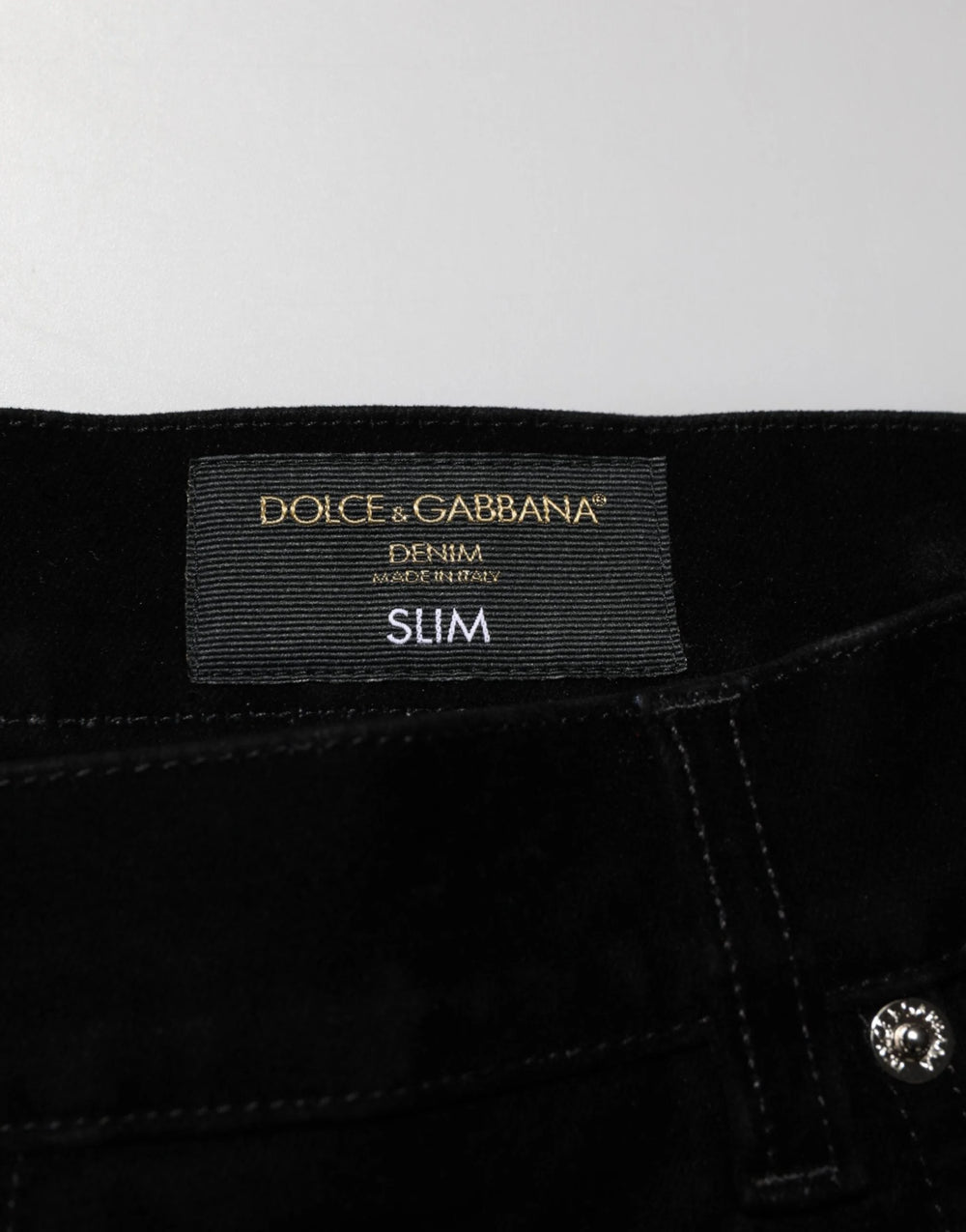Dolce & Gabbana Black Cotton Slim Fit Denim Trouser Jeans - IT60 | 3XL - Jeans