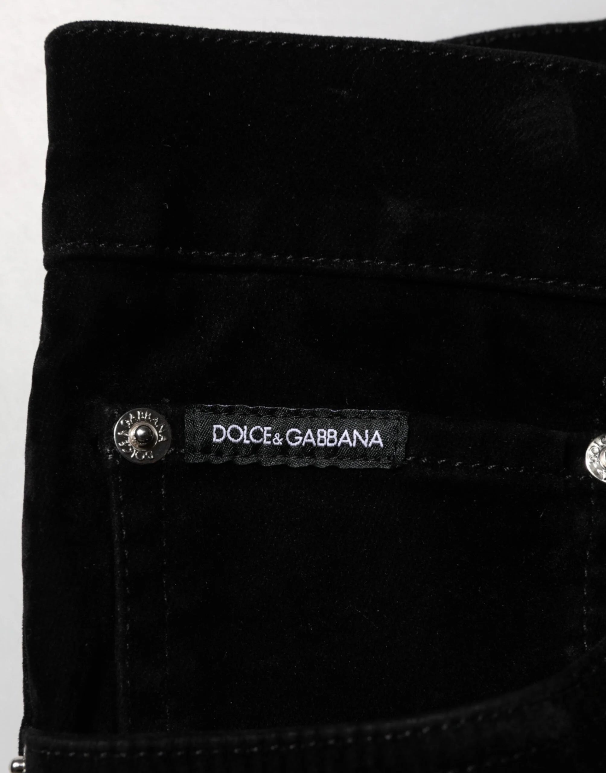 Dolce & Gabbana Black Cotton Slim Fit Denim Trouser Jeans - IT60 | 3XL