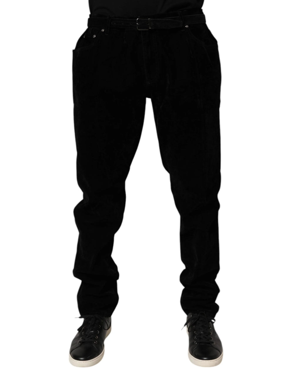 Dolce & Gabbana Black Cotton Slim Fit Denim Trouser Jeans - IT60 | 3XL