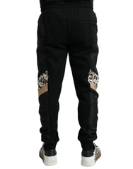 Dolce & Gabbana Black Cotton Slim Stretch Jogger Pants - IT54 | XL - Joggers