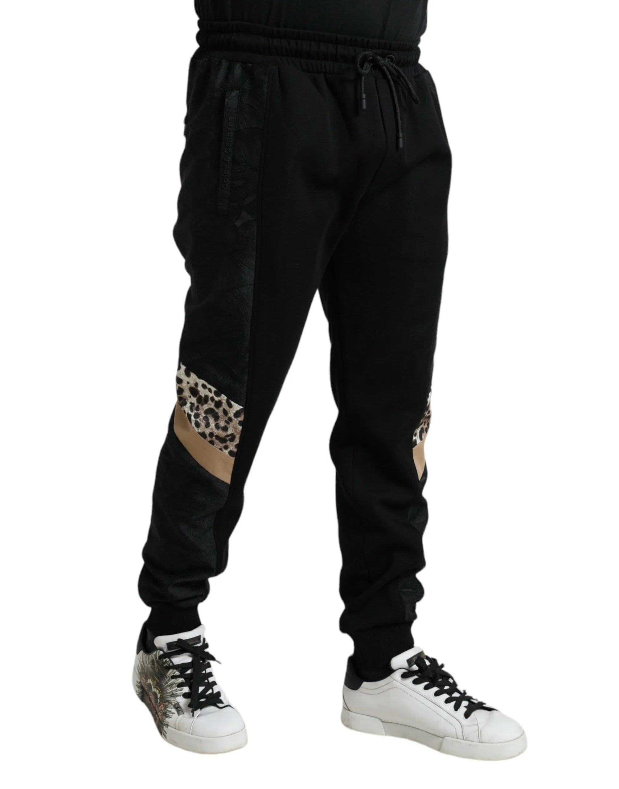 Dolce & Gabbana Black Cotton Slim Stretch Jogger Pants - IT54 | XL - Joggers