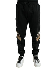 Dolce & Gabbana Black Cotton Slim Stretch Jogger Pants - IT54 | XL - Joggers