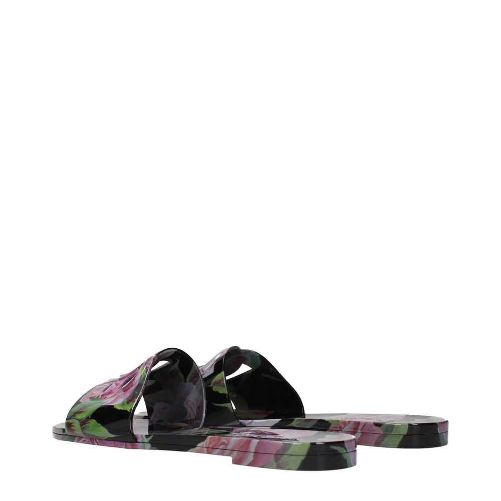 Dolce & Gabbana Black Cotton Slippers - EU36/US6