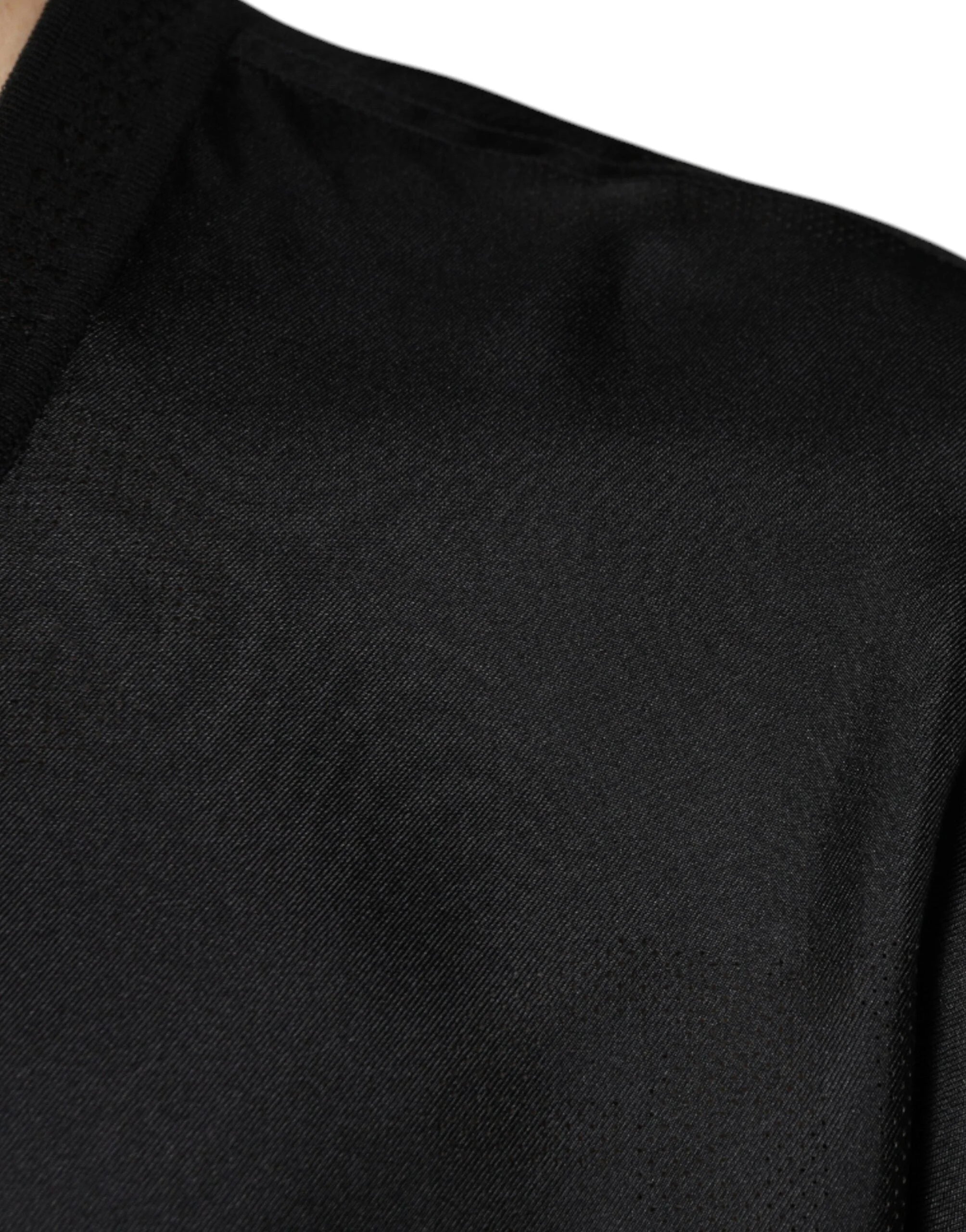 Dolce & Gabbana Black Cotton Square Neck Short Sleeve T-shirt - IT50 | L - T-Shirts