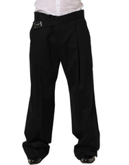 Dolce & Gabbana Black Cotton Straight Leg DressTrouser Pants - IT54 | XL