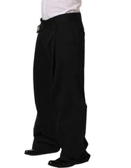 Dolce & Gabbana Black Cotton Straight Leg DressTrouser Pants - IT54 | XL