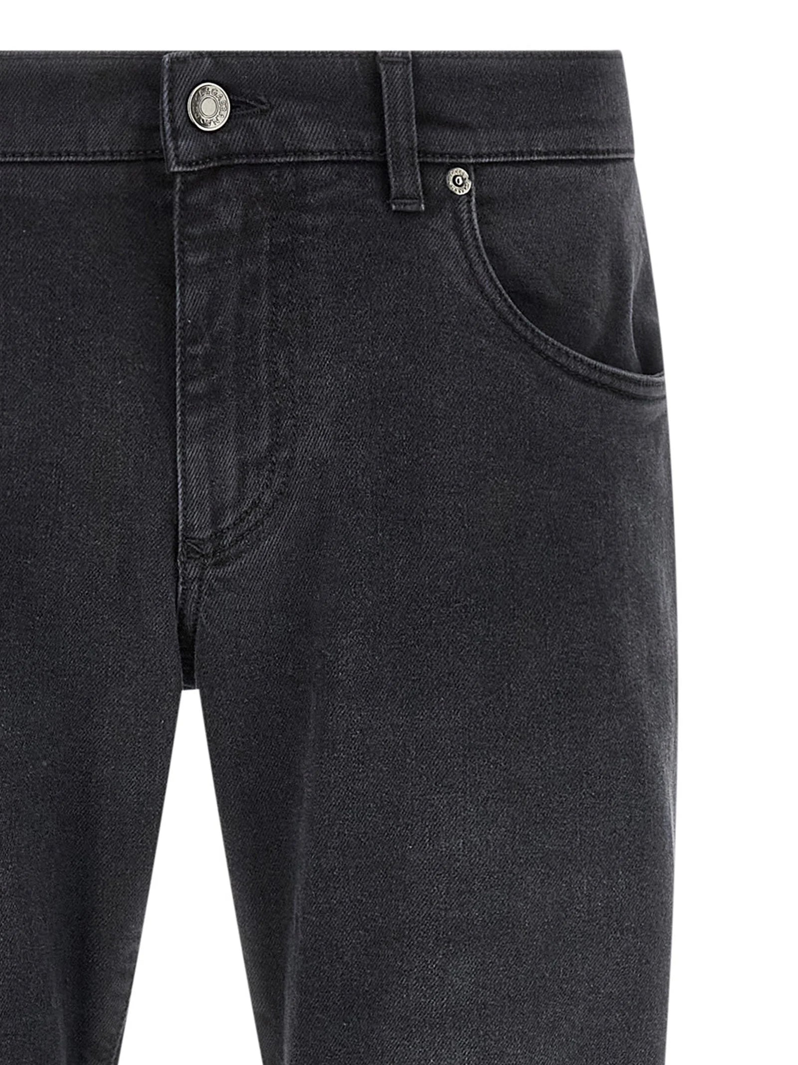 Dolce & Gabbana Black Cotton Straight-Leg Jeans