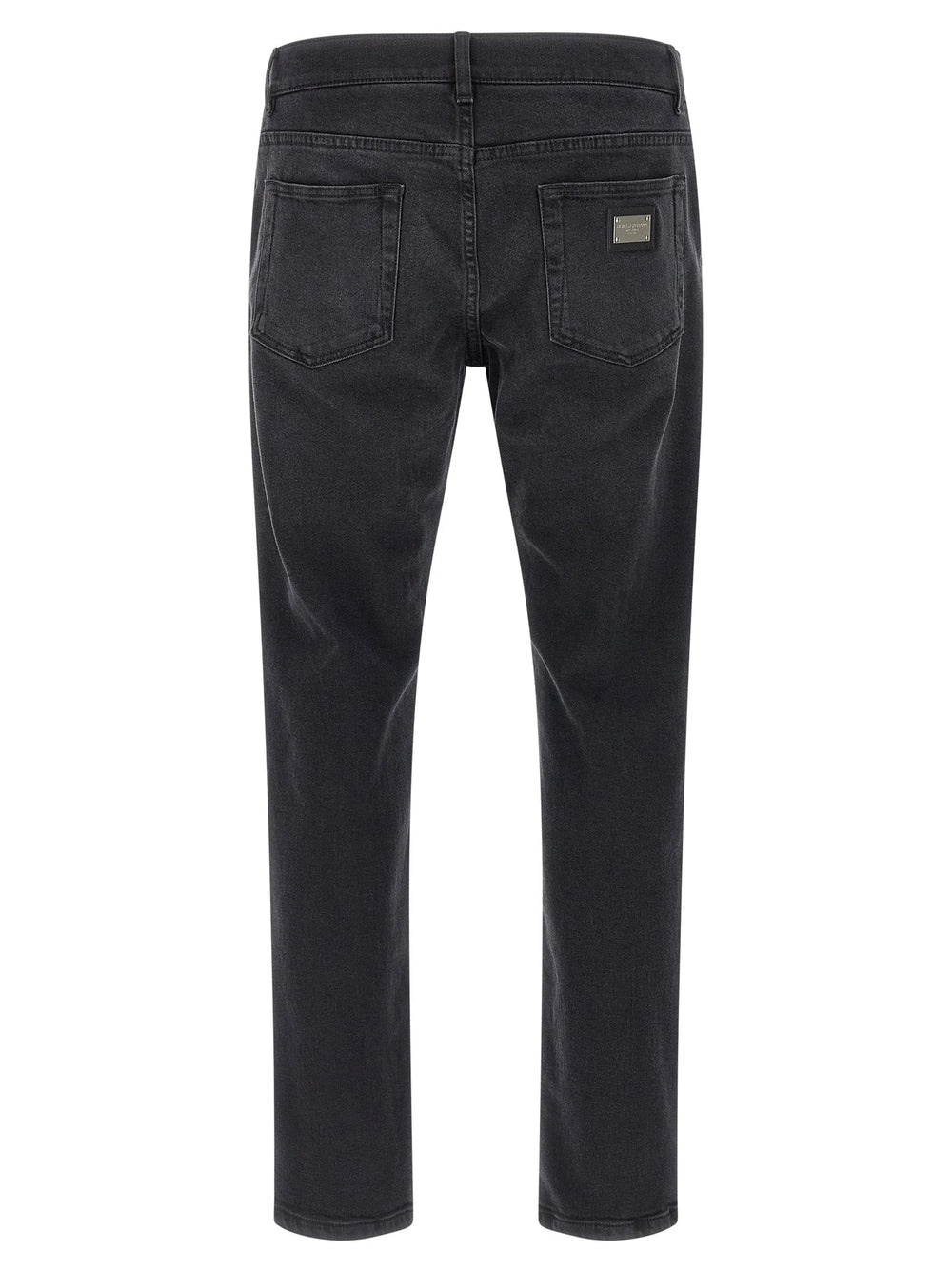 Dolce & Gabbana Black Cotton Straight-Leg Jeans