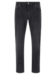 Dolce & Gabbana Black Cotton Straight-Leg Jeans
