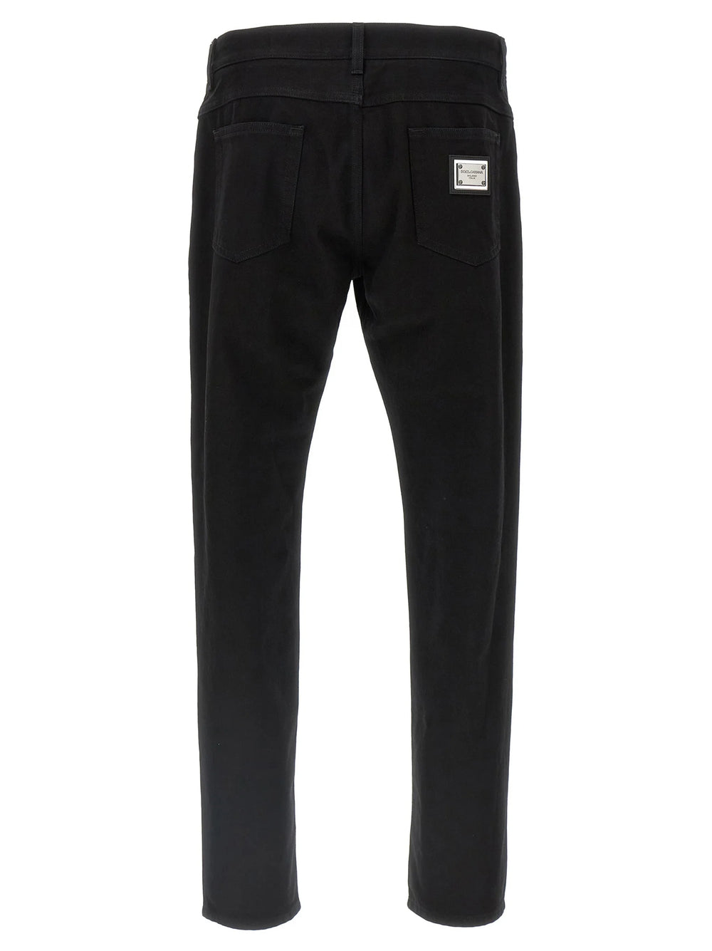 Dolce & Gabbana Black Cotton Straight-Leg Jeans - IT58 | 4XL