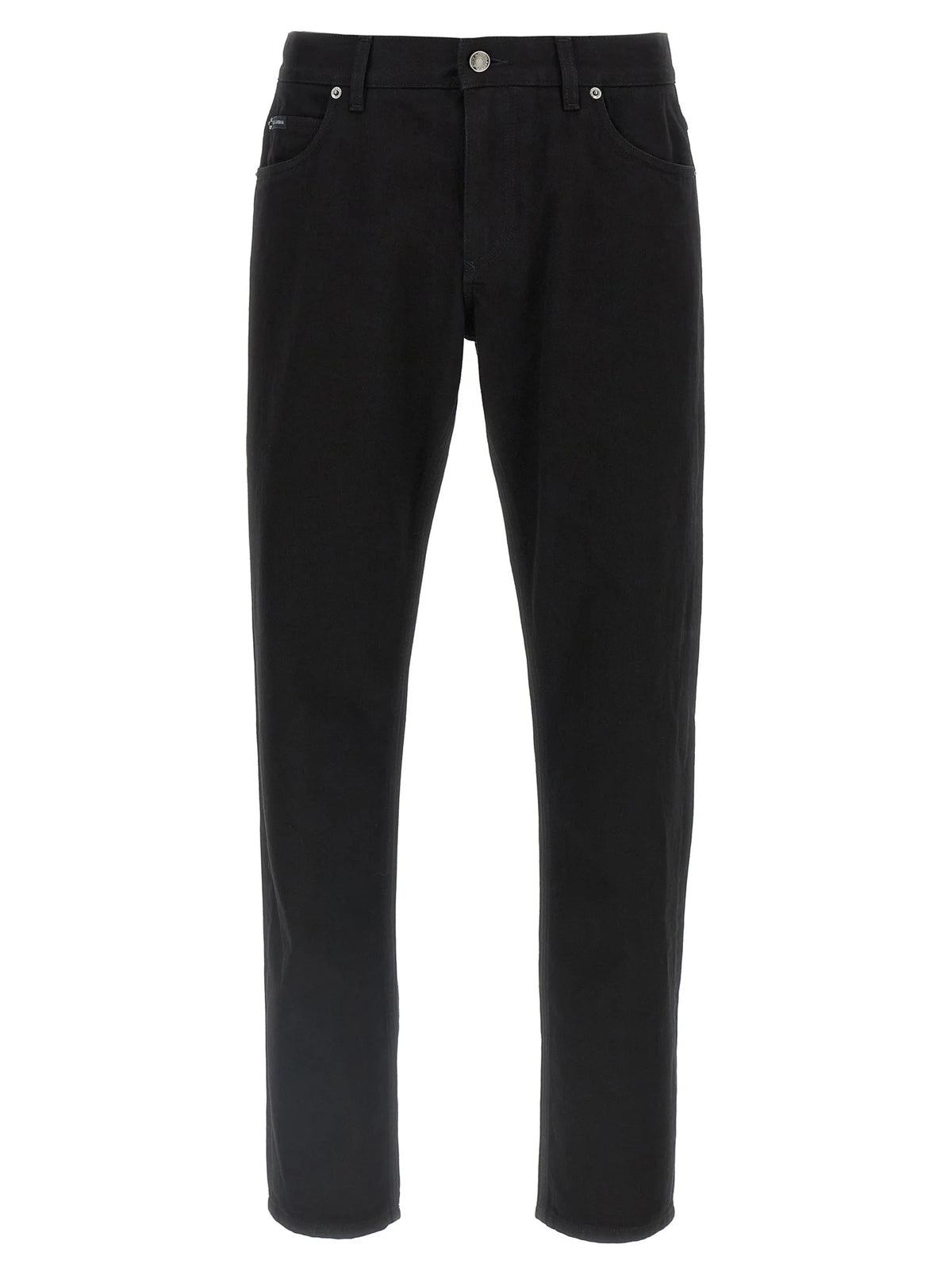 Dolce & Gabbana Black Cotton Straight-Leg Jeans - IT58 | 4XL