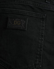 Dolce & Gabbana Black Cotton Stretch Bermuda Denim Shorts - IT58 | XXL - Bermudas