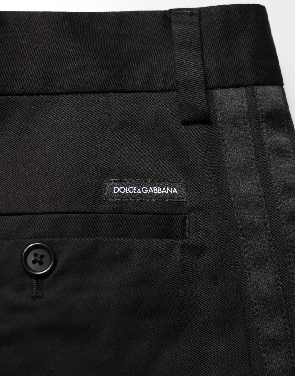 Dolce & Gabbana Black Cotton Stretch Casual Trouser Pants - IT58 | XXL - Trousers