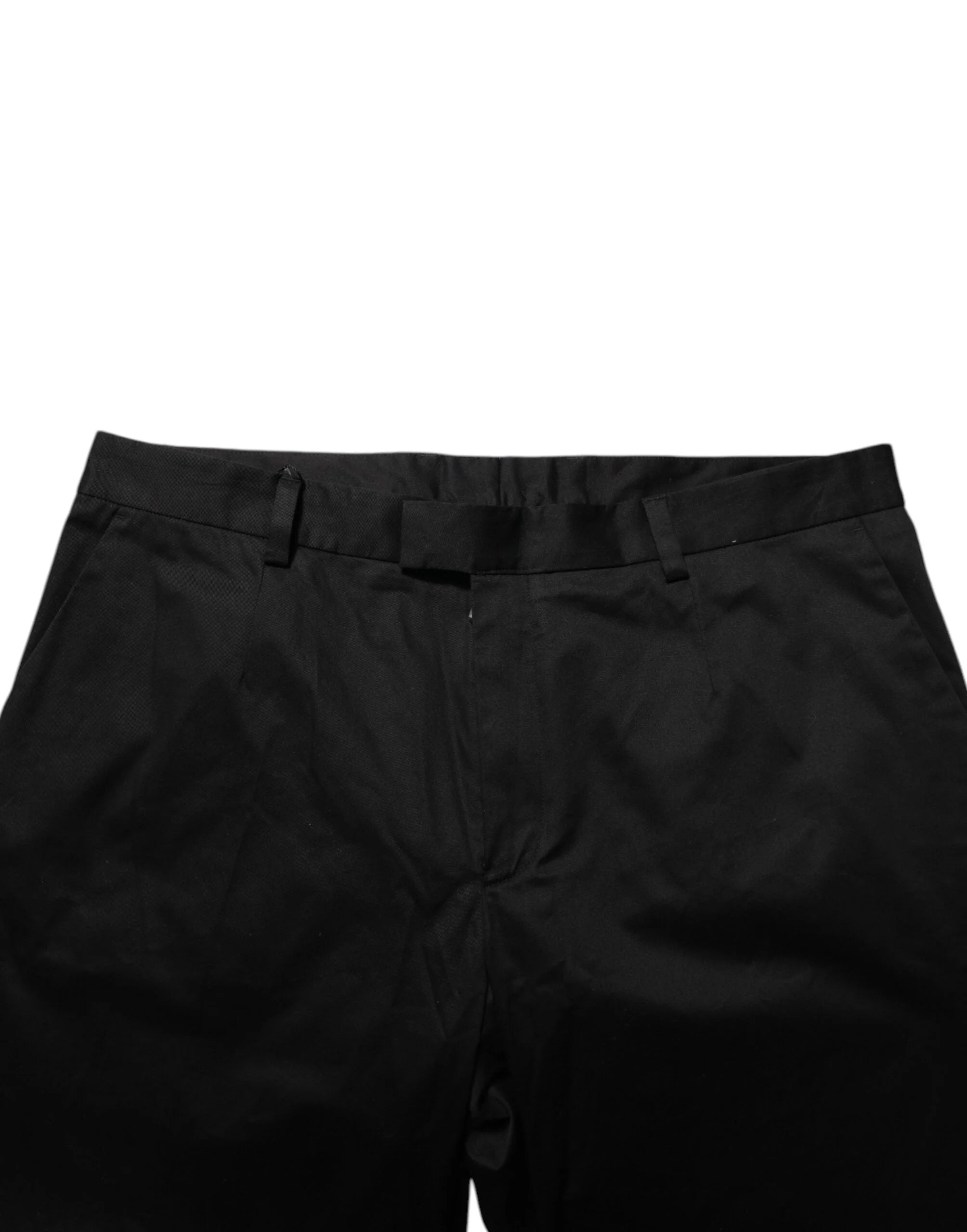 Dolce & Gabbana Black Cotton Stretch Casual Trouser Pants - IT58 | XXL