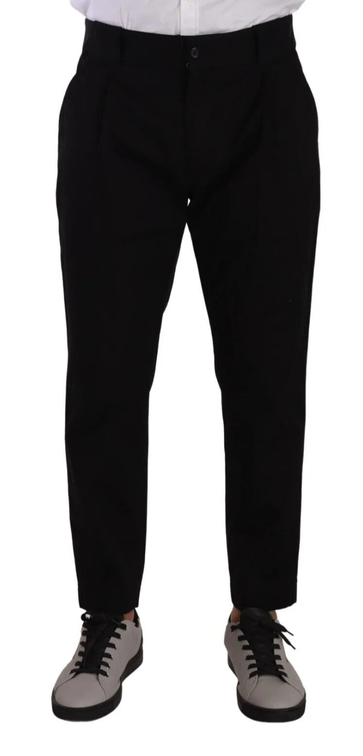 Dolce & Gabbana Black Cotton Stretch Chinos Trouser Jeans - IT48 | M - Jeans