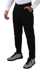 Dolce & Gabbana Black Cotton Stretch Chinos Trouser Jeans - IT48 | M - Jeans