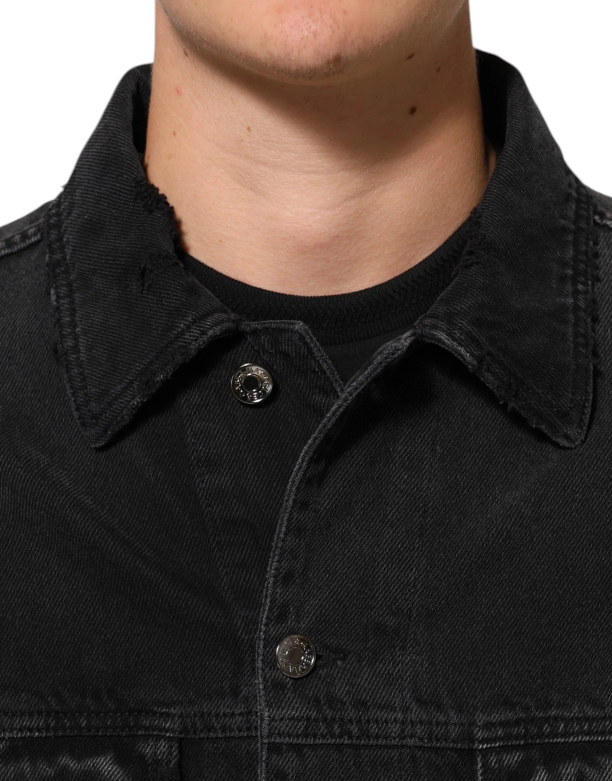 Dolce & Gabbana Black Cotton Stretch Denim Blouson Jacket - IT50 | L