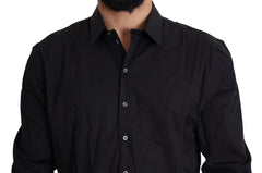 Dolce & Gabbana Black Cotton Stretch Dress SICILIA Shirt - IT38 | XS - Shirts