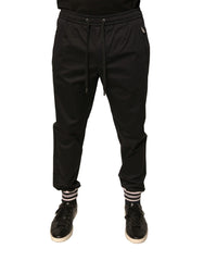 Dolce & Gabbana Black Cotton Stretch Jogger Sweatpants Pants - IT50 | L - Joggers
