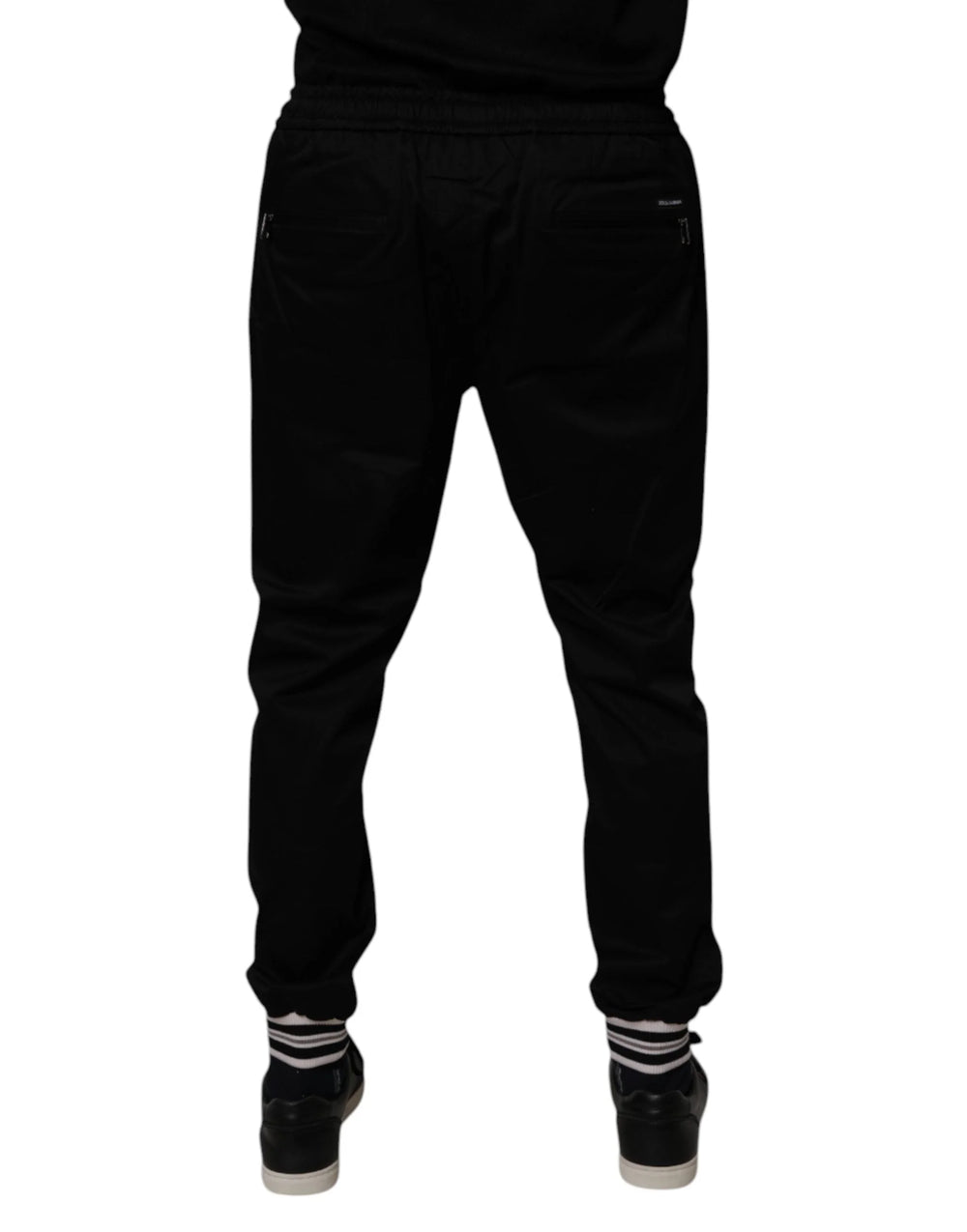Dolce & Gabbana Black Cotton Stretch Jogger Sweatpants Pants - IT50 | L - Joggers