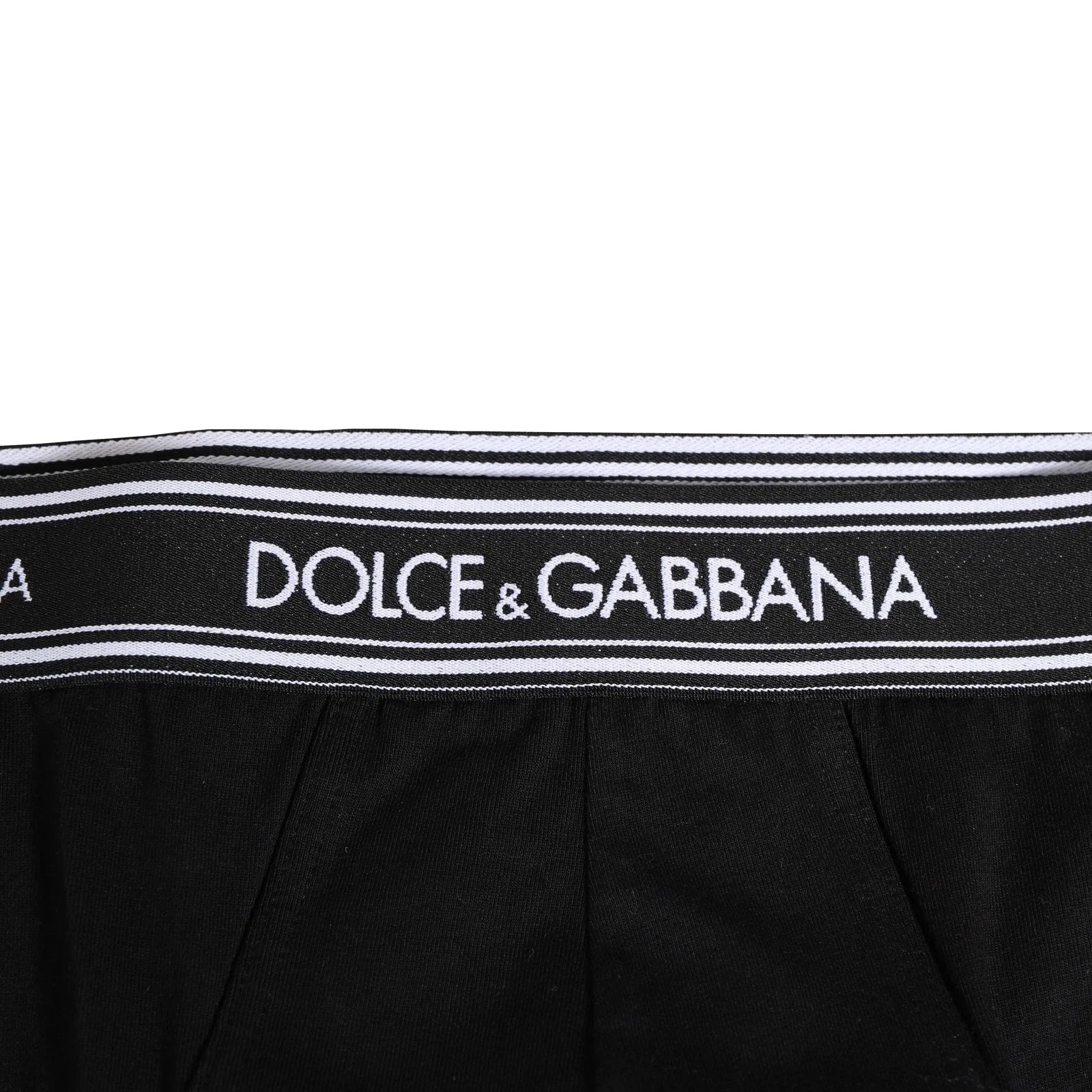Dolce & Gabbana Black Cotton Stretch Logo Print Brief Underwear - IT4 | S - Briefs
