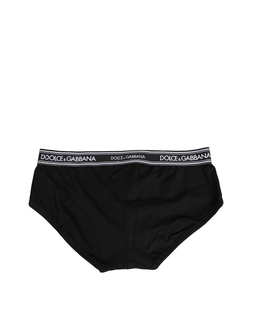 Dolce & Gabbana Black Cotton Stretch Logo Print Brief Underwear - IT4 | S - Briefs