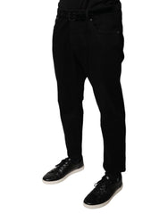 Dolce & Gabbana Black Cotton Stretch Logo Skinny Denim Jeans - IT54 | XL - Jeans
