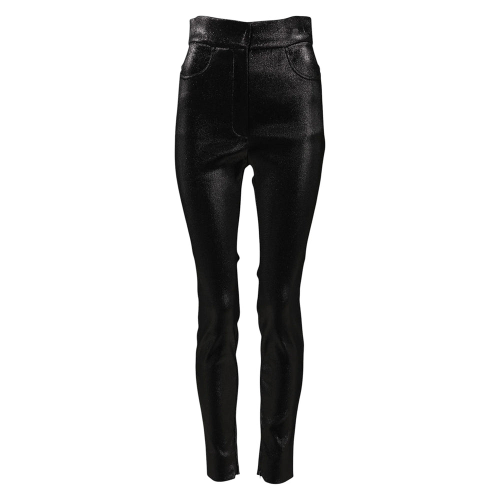 Dolce & Gabbana Black Cotton Stretch Lurex Thread Skinny Pants - IT40|S - Jeans
