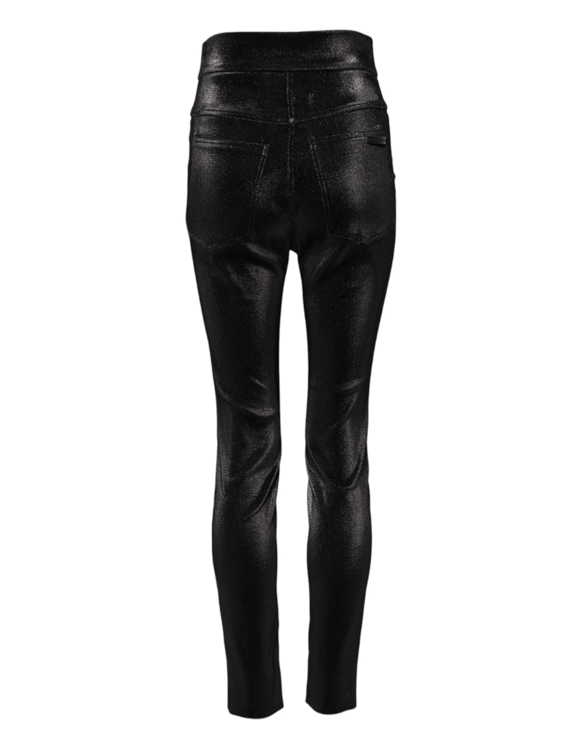 Dolce & Gabbana Black Cotton Stretch Lurex Thread Skinny Pants - IT40|S - Jeans