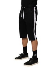 Dolce & Gabbana Black Cotton Stretch Men Bermuda Shorts - Bermudas