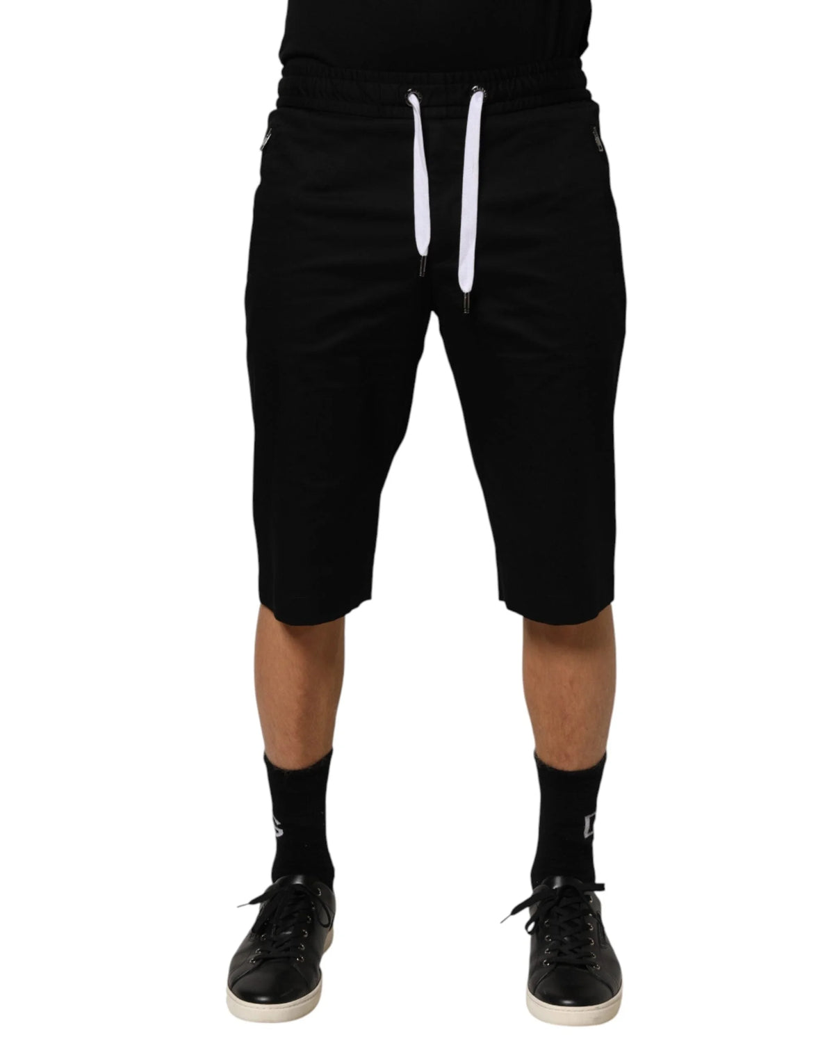 Dolce & Gabbana Black Cotton Stretch Men Bermuda Shorts - Bermudas
