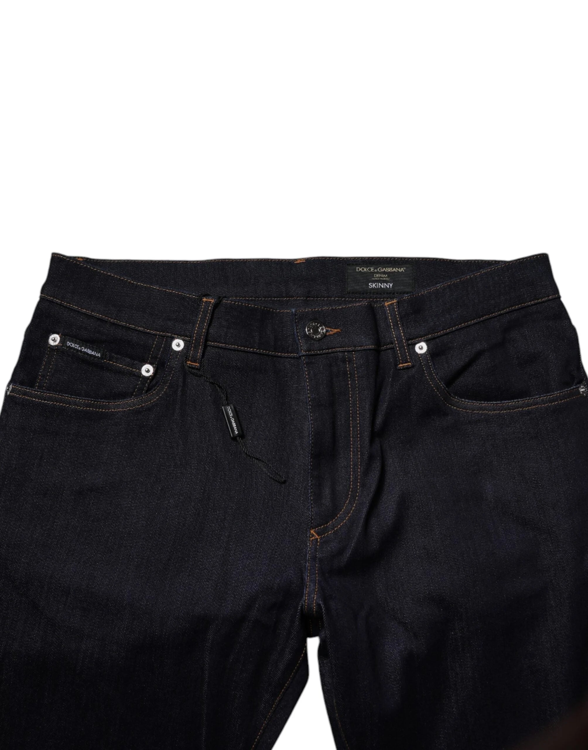 Dolce & Gabbana Black Cotton Stretch Men Skinny Denim Jeans - IT52 | XL