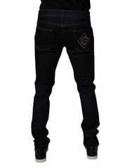 Dolce & Gabbana Black Cotton Stretch Men Skinny Denim Jeans - IT52 | XL