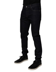 Dolce & Gabbana Black Cotton Stretch Men Skinny Denim Jeans - IT52 | XL