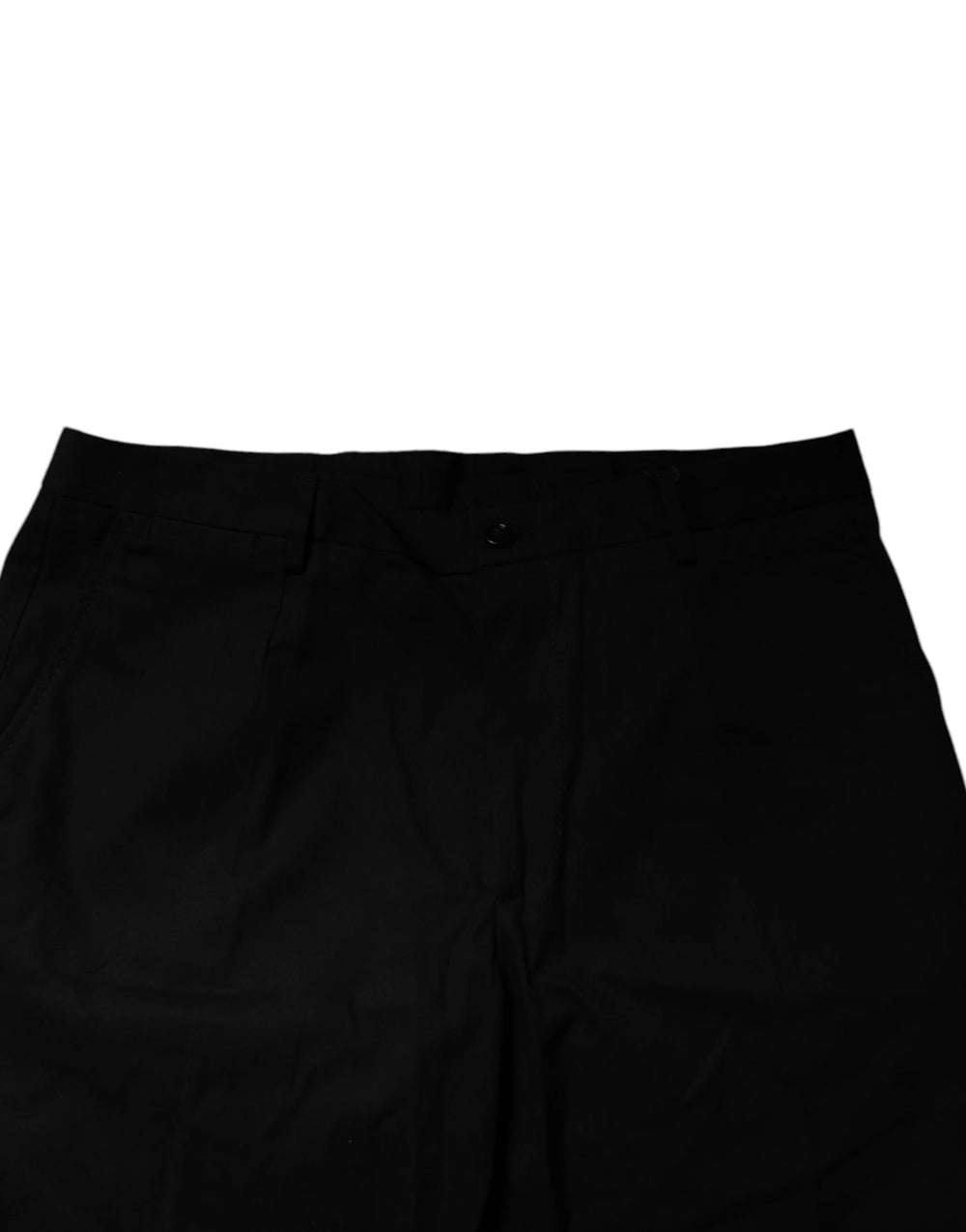 Dolce & Gabbana Black Cotton Stretch Mid Waist Bermuda Shorts - Bermudas